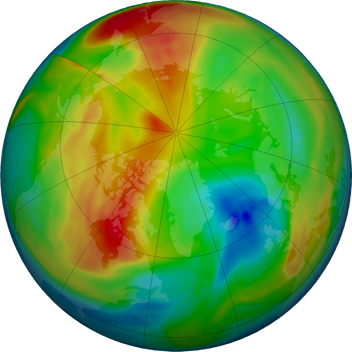 Arctic ozone map for 26 January 2023